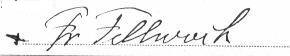 signature of Fred Fellwock