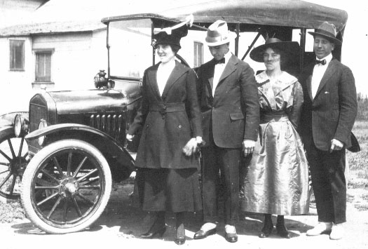 Bob & Nora Oertwig, and car