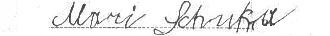 Mari's signature