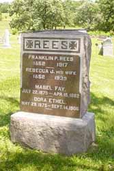 Franklin Pierce Rees family stone