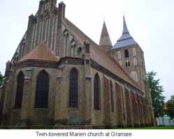 The twin-towered church at Gransee