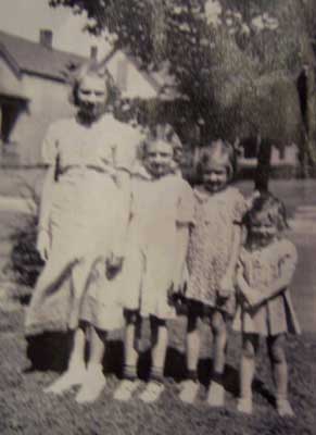 Girls in yard