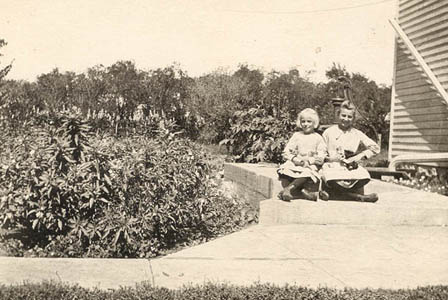 Marie and Selma near house
