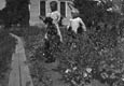 Selma and Marie in garden