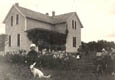 Little Girls in front of Mueller home